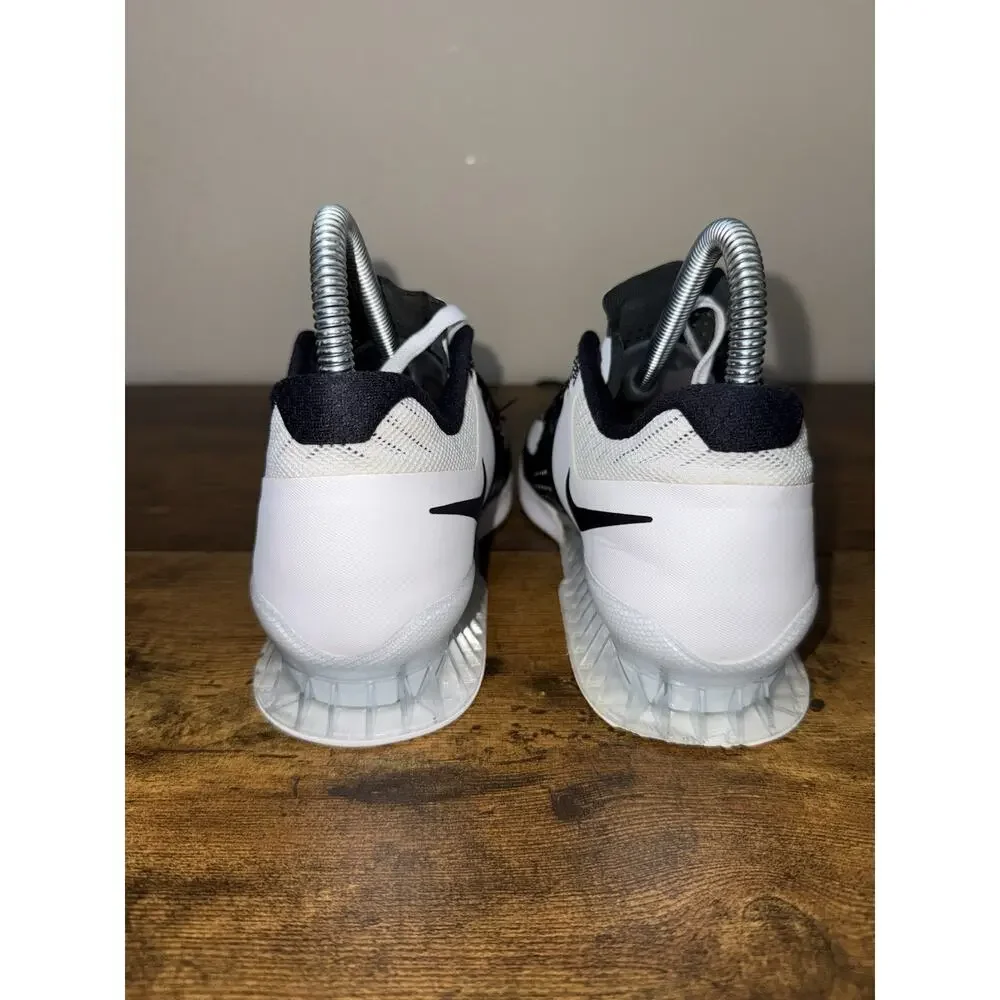 Nike Romaleos 3 White/Black Weightlifting Shoes Sz 6.5 Athletic Gym EUC!